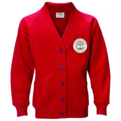 Fairmeadows Primary Red Cardigan 2025 Logo