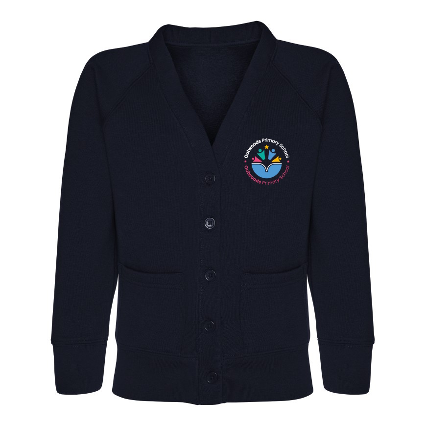 Outwoods Primary Cardigan 2025 Logo